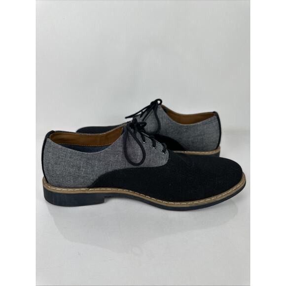 Aldo Black & Gray Casual Oxford Dress Shoes Size 9 - Picture 4 of 8